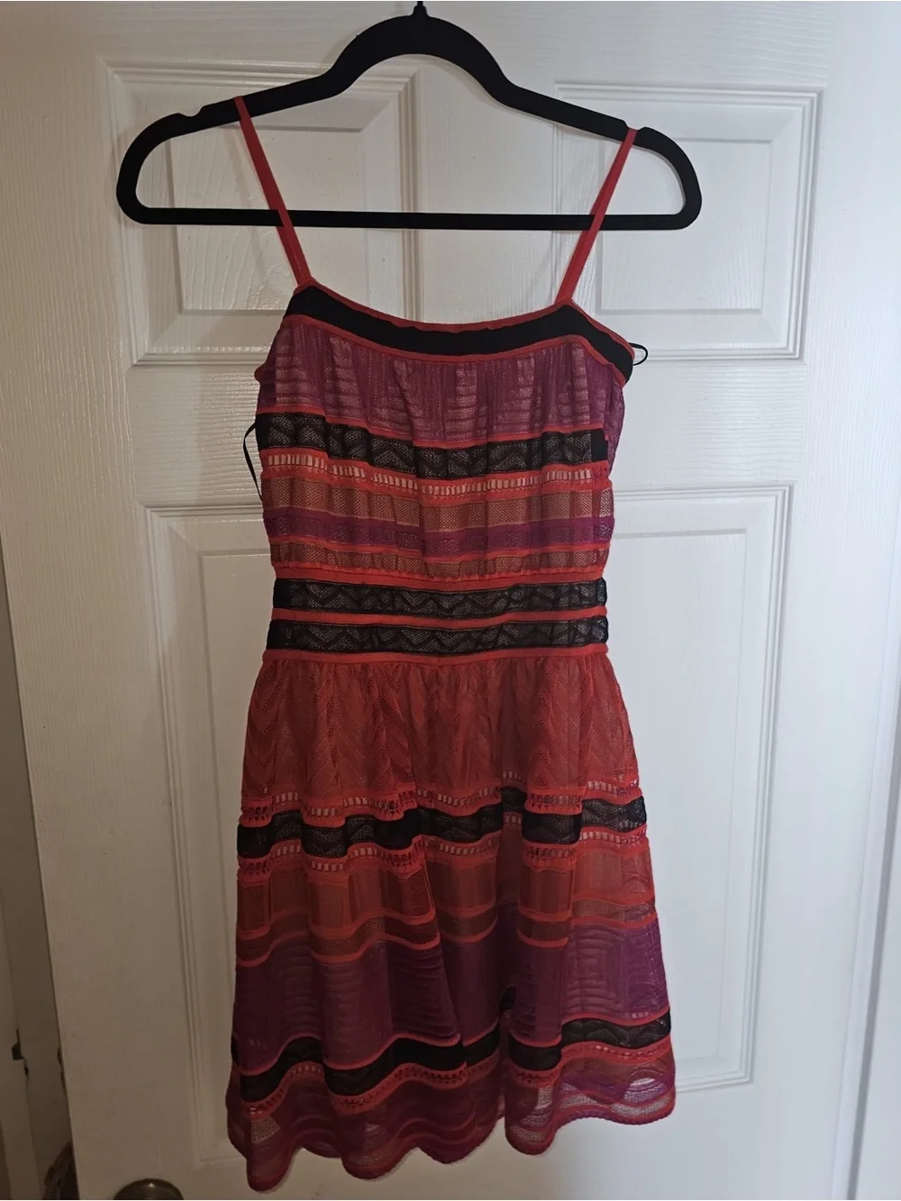 Missoni Knit Crochet Red Raspberry Romper Jumpsuit